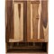 Homeroots 24in Shades Of Brown Solid Teak Wood Wall Mounted Accent Cabinet 383583 - alternate 1