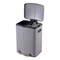 Happimess Marco Rectangular 10.6-Gallon Double Bucket Trash Can with Soft-Close Lid, Gloss Gray HPM1005I - alternate 4