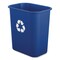 Boardwalk Deskside Recycling Bin, 3 gal, Polypropylene, Blue TCIND312BLR - alternate 1