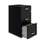 Space Solutions 14.25 in W 3 Drawer Vertical File Cabinet W/ Pencil Drawer, Black 24411 - alternate 3