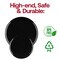 Smarty Had A Party 625 Black Flat Round Disposable Plastic Pastry Plates 120 Plates, 120PK 836-B-CASE - alternate 4