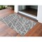 Homeroots 3' X 5' Charcoal Abstract Washable Non Skid Indoor Outdoor Area Rug 559256 - alternate 1