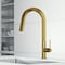 Vigo Hart Hexad Single Handle Pull-Down Spout Kitchen Faucet in Matte Brushed Gold VG02034MG - alternate 6