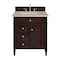 James Martin Vanities Brittany 30" Single Vanity, Burnished Mahogany, w/ 3 CM Tajnar Eclos Top 650-V30-BNM-3TJR - alternate 1