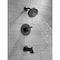 Delta Trinsic Monitor 17 Series H2OKinetic Tub & Shower Trim T17459-BL - alternate 2