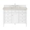 James Martin Vanities Brittany 48" Sgl Vanity in Bright White, w/ 3 CM Siberian Silestone Top w/FreePower Wireless Charger 655-V48-BW-FSFR - alternate 1