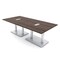 Skutchi Designs Rectangle Conference Table With Power Unit, 48 in W, 96 in L, Brown HAR-REC-48X96-DOU-H3041-ESIL - alternate 1