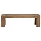 Homeroots 58" Natural Distressed Solid Wood Dining Bench 524065 - alternate 2