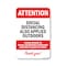 Signmission PSA, Social Distancing Also Applies Outdoors, 10in X 7in Peel And Stick Wall Graphic, RD-710-25453 OS-NS-RD-710-25453 - alternate 1