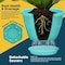Lifemaster 10-Inch Whiskey Barrel Planters, Durable Plastic Pots with Drainage and Saucer, 2PK LMPBP2SBU2 - alternate 2