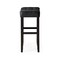 Homeroots Set of Two 31" Black Faux Leather and Solid Wood Backless Bar Height Bar Chairs 632421 - alternate 5