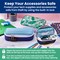 Its Academic Locking Pencil Case, For Office & School Supplies, Travel Organizer Bag, Palm Tree & Blue, 2-Pack 24371-PMBL-2PK - alternate 5