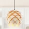 Jonathan Y Simon 11.75" Pinecone Wood LED Pendant, Natural/Black JYL6125A - alternate 6