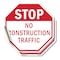 Signmission Stop No Construction Traffic, 4 inch X 4 inch, Vinyl Decal, 2PK OC-D-2PACK-4-110 - alternate 1