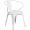 Flash Furniture Contemporary Chair, White Back, 21-1/2 in W 19" L 27-3/4" H, Integrated CH-31270-WH-GG - alternate 1