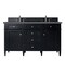 James Martin Vanities Brittany 60'' D Vanity, Black Onyx w/ Parisien Bleu Silestone Top w/FreePower Wireless Charger 650-V60D-BKO-FPBL - alternate 1