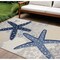 Homeroots 6' X 9' Navy Blue And Gray Starfish Indoor Outdoor Area Rug 546820 - alternate 3