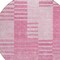 Homeroots 8' Pink And Blush Round Striped Washable Indoor Outdoor Area Rug 581661 - alternate 4
