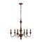 Jonathan Y Oakley 25" 6-Light Midcentury Farmhouse Iron LED Chandelier, Wood Finished/Oil Rubbed Bronze JYL1320A - alternate 1