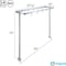 Amgood 60 in. Stainless Steel Table-Mounted Pot Rack AMG TMP-60-Z - alternate 5