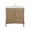 James Martin Vanities Kinnsden 36" Single Vanity, Weathered Oak w/ 3 CM White Zeus Silestone Top D680-V36-WTO-3WZ - alternate 1