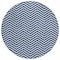 Homeroots 8' Blue And Ivory Round Chevron Washable Indoor Outdoor Area Rug 596257 - alternate 3