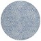 Homeroots 8' Denim Blue And Ivory Round Abstract Washable Indoor Outdoor Area Rug 599708 - alternate 4
