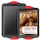 Bakken-Swiss 2-Piece Nonstick Bakeware Set, Carbon Steel Baking Sheets, PFOA-Free, w/ Red Silicone Handles BKB11SMD - alternate 1
