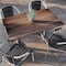 Flash Furniture 48" x 30" Outdoor Tabletop, Dark Brown, Seamless Surface Technology, 5" x 22" Silver T-Bases ST-REC3048-WBR-T0522S-GG - alternate 9