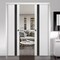 Sartodoors Slab Barn Door Panel 32 x 80 inches, Planum 0040 White Silk with Black Glass, Sturdy Finished Doors PLANUM0040S-WS-32 - alternate 2