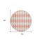Homeroots 8' Salmon And Ivory Round Geometric Washable Indoor Outdoor Area Rug 577105 - alternate 3