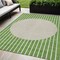 Homeroots 5' X 8' Green And Gray Striped Washable Indoor Outdoor Area Rug 597158 - alternate 1