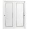 Sartodoors Sliding Closet Bypass Doors 84 x 80in, Planum 0888 Painted White W/ Frosted Glass, Sturdy Rails PLANUM0888DBD-BEM-84 - alternate 3