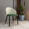 Leisuremod Paradiso Collection Modern Dining Seat in Taupe, with Green Fabric Seat PC50TPG - alternate 4