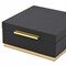 Homeroots Set of Two Black And Gold Square Nesting Decorative Storage Boxes With Lids, 2PK 712922 - alternate 5
