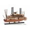 Homeroots 17" Wood Brown Solid Wood Hand Painted King of Mississippi Model Boat 401940 - alternate 1