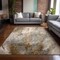 Homeroots 10' X 14' Brown Abstract Washable Non Skid Indoor Outdoor Area Rug 559576 - alternate 5