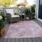 Homeroots 8' X 10' Pink And Ivory Abstract Washable Indoor Outdoor Area Rug 618313 - alternate 3