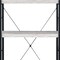 Homeroots 43" Antiqued White And Black Metal and Wood Four Tier Etagere Bookcase 486309 - alternate 2