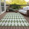 Homeroots 3' X 5' Green And Ivory Geometric Washable Indoor Outdoor Area Rug 577049 - alternate 4