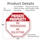 Signmission Private Property No Trespassing No, 10 Inch X 10 Inch, Aluminum Metal Signs OC-A-10-140 - alternate 3