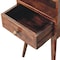 Homeroots 22" Walnut Solid Wood Square One Drawer Nightstand 651539 - alternate 8