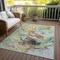 Homeroots 8' X 10' Ivory Blue And Yellow Abstract Washable Indoor Outdoor Area Rug 577965 - alternate 5