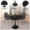Leisuremod Bristol Modern Round Dining Table - MDF Wood Top with Powder Coated Steel Base BTBL-31BLS - alternate 3