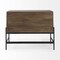 Homeroots Dark Brown Two Door Cabinet With Metal Legs 391990 - alternate 3