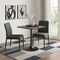 Homeroots 24" Black Wood and Steel Faux Terrazzo Pedestal Base Square Dining Table 572242 - alternate 5
