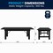 Flash Furniture HERCULES 8' x 40 in.  Black Wash Commercial Farmhouse Folding Table, Antique Rustic Solid Pine XA-F-96X40-BW-GG - alternate 4