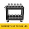 Rubbermaid Commercial Utility Cart with Deep Lipped Plastic Shelves, Structural Foam, 500 lb Load Capacity, 2 Shelves FG9T6700BLA - alternate 3