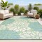 Jonathan Y Zinnia Modern Floral Textured Weave Cream/Green 5 ft. x 8 ft. Indoor/Outdoor Area Rug SMB110D-5 - alternate 1