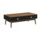 Homeroots 47" Brown And Black Coffee Table With Two Drawers 520644 - alternate 5